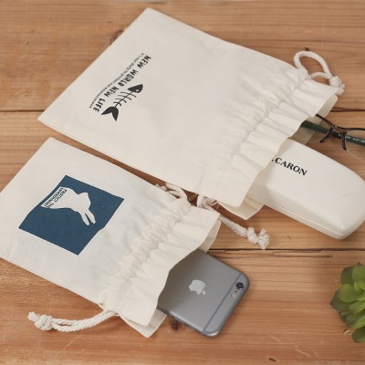 wholesale drawstring cotton pouch/bag with custom logo