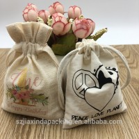 Personalized Drawstring Cotton Muslin Bag for Jewelry