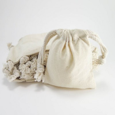 Unbleached Muslin Favor Bags, Cotton Pouches