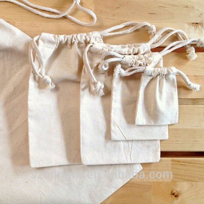 Cotton Muslin Bags with Drawstring Unbleached and Unstamped Party Favors pouch Craft Supplies