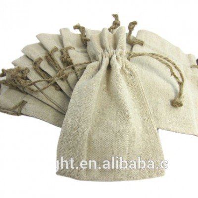 Medium Natural Linen Bags Pouches (4 by 6 inch) for Jewelry, Linen Gift Bag